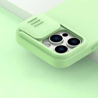 Nillkin CamShield Silky Silicone Case Kryt iPhone 14 Pro s krytem fotoaparátu zelený