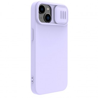 Nillkin CamShield Silky Silicone Case Pouzdro na iPhone 14 Plus s krytem fotoaparátu fialové