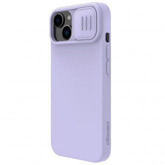 Nillkin CamShield Silky Silicone Case Pouzdro na iPhone 14 Plus s krytem fotoaparátu fialové
