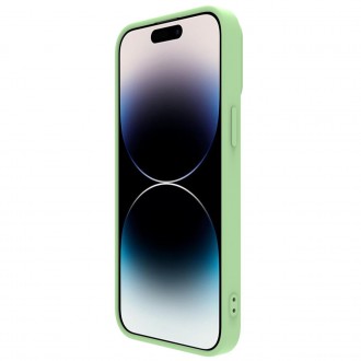 Nillkin CamShield Silky Silicone Case Kryt iPhone 14 Pro Max s krytem fotoaparátu zelený