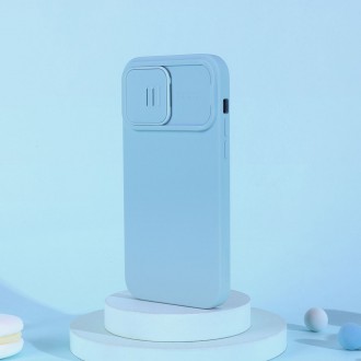 Nillkin CamShield Silky Silicone Case iPhone 14 Pro Max pouzdro s krytem fotoaparátu fialové