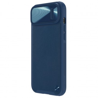 Nillkin CamShield Leather S Case Kryt na iPhone 14 s krytem fotoaparátu modrý