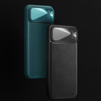 Nillkin CamShield Leather S Case Kryt na iPhone 14 s krytem fotoaparátu modrý