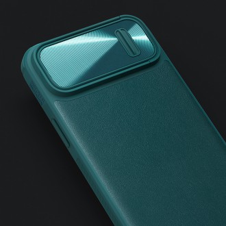 Nillkin CamShield Leather S Case Kryt na iPhone 14 s krytem fotoaparátu modrý