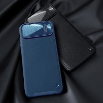 Nillkin CamShield Leather S Case Kryt na iPhone 14 s krytem fotoaparátu modrý