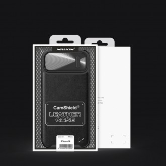 Nillkin CamShield Leather S Case Kryt na iPhone 14 s krytem fotoaparátu zelený