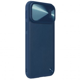 Nillkin CamShield Leather S Case Kryt na iPhone 14 Pro s krytem fotoaparátu modrý