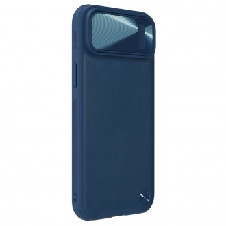 Nillkin CamShield Leather S Case Kryt na iPhone 14 Plus s krytem fotoaparátu modrý