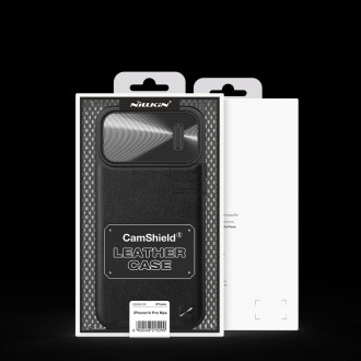 Nillkin CamShield Leather S Case Kryt iPhone 14 Pro Max s krytem fotoaparátu černý