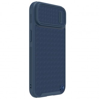 Nillkin Textured S Case Pancéřové pouzdro iPhone 14 s krytem fotoaparátu modré