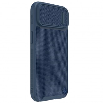 Nillkin Textured S Case Pancéřové pouzdro iPhone 14 s krytem fotoaparátu modré