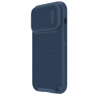 Nillkin Textured S Case Pancéřové pouzdro iPhone 14 Pro s krytem fotoaparátu modré
