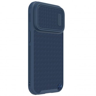 Nillkin Textured S Case Pancéřové pouzdro iPhone 14 Pro s krytem fotoaparátu modré