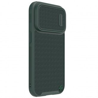 Nillkin Textured S Case Pancéřové pouzdro iPhone 14 Pro s krytem fotoaparátu zelené
