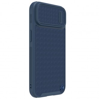 Nillkin Textured S Case Pancéřové pouzdro iPhone 14 Plus s krytem fotoaparátu modré