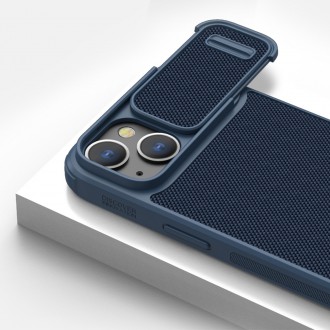 Nillkin Textured S Case Pancéřové pouzdro iPhone 14 Plus s krytem fotoaparátu modré