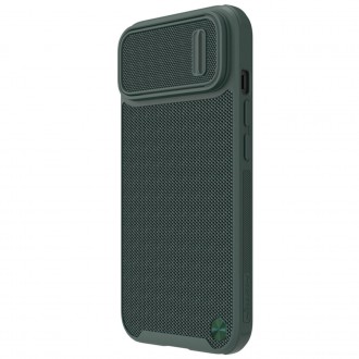Nillkin Textured S Case Pancéřové pouzdro iPhone 14 Plus s krytem fotoaparátu zelené barvy