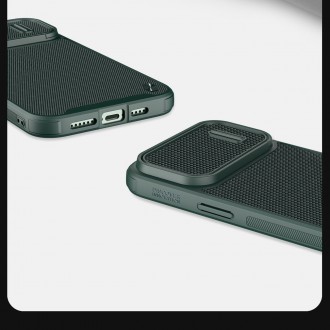 Nillkin Textured S Case Pancéřové pouzdro iPhone 14 Plus s krytem fotoaparátu zelené barvy