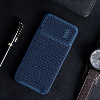 Pancéřové pouzdro Nillkin Textured S Case iPhone 14 Pro Max s krytem fotoaparátu modré