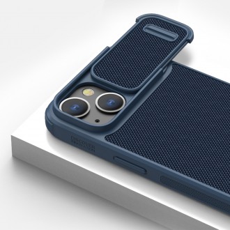 Pancéřový kryt Nillkin Textured S Case iPhone 14 Pro Max s krytem fotoaparátu tmavě zelený