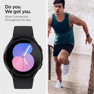 TEMPERED GLASS Spigen GLAS.TR &quot;EZ-FIT&quot; 2-PACK GALAXY Watch 4/5 (40 MM)