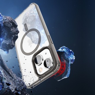 Dux Ducis Clin2 pouzdro pro iPhone 14 magnetický kryt MagSafe šedý