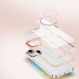 Dux Ducis Clin2 pouzdro pro iPhone 14 Plus magnetický kryt MagSafe růžový