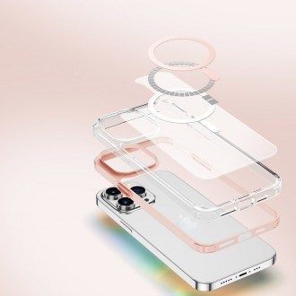 Dux Ducis Clin2 obal pro iPhone 14 Pro magnetický kryt MagSafe růžový