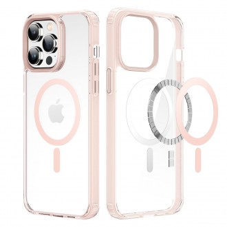 Dux Ducis Clin2 obal pro iPhone 14 Pro Max magnetický MagSafe kryt růžový