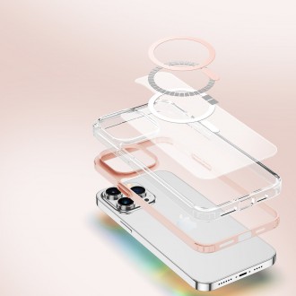 Dux Ducis Clin2 obal pro iPhone 14 Pro Max magnetický MagSafe kryt růžový