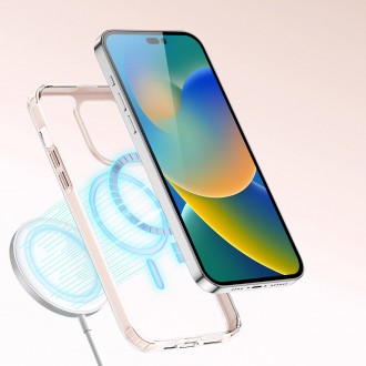 Dux Ducis Clin2 obal pro iPhone 14 Pro Max magnetický MagSafe kryt růžový