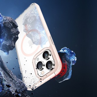 Dux Ducis Clin2 obal pro iPhone 14 Pro Max magnetický MagSafe kryt růžový