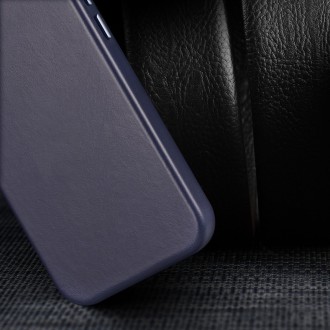 Dux Ducis Naples pouzdro pro iPhone 14 Pro magnetické kožené pouzdro MagSafe modré