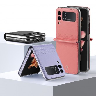 Pouzdro Dux Ducis Bril pro Samsung Galaxy Z Flip 3 PU kožený kryt fialový