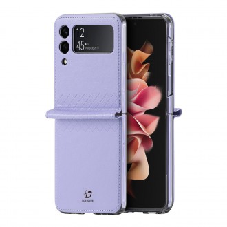 Pouzdro Dux Ducis Bril pro Samsung Galaxy Z Flip 3 PU kožený kryt fialový