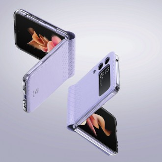 Pouzdro Dux Ducis Bril pro Samsung Galaxy Z Flip 3 PU kožený kryt fialový