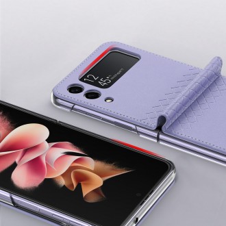 Pouzdro Dux Ducis Bril pro Samsung Galaxy Z Flip 3 PU kožený kryt fialový
