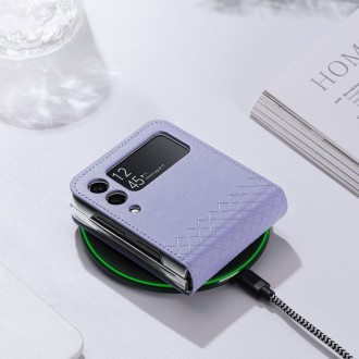 Pouzdro Dux Ducis Bril pro Samsung Galaxy Z Flip 3 PU kožený kryt fialový