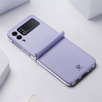 Pouzdro Dux Ducis Bril pro Samsung Galaxy Z Flip 3 PU kožený kryt fialový