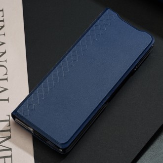 Pouzdro Dux Ducis Bril pro Samsung Galaxy Z Fold 3 flip cover card stojánek na peněženku modrý