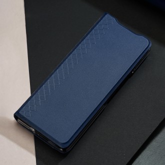 Pouzdro Dux Ducis Bril pro Samsung Galaxy Z Fold 3 flip cover card stojánek na peněženku modrý