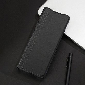 Pouzdro Dux Ducis Bril pro Samsung Galaxy Z Fold 3 flip cover card stojánek na peněženku modrý