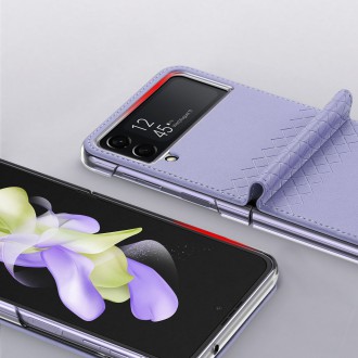 Pouzdro Dux Ducis Bril pro Samsung Galaxy Z Flip4 se zadním krytem flip wallet fialové