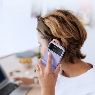 Pouzdro Dux Ducis Bril pro Samsung Galaxy Z Flip4 se zadním krytem flip wallet fialové