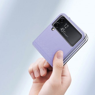 Pouzdro Dux Ducis Bril pro Samsung Galaxy Z Flip4 se zadním krytem flip wallet fialové