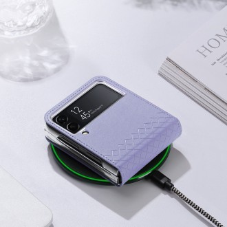Pouzdro Dux Ducis Bril pro Samsung Galaxy Z Flip4 se zadním krytem flip wallet fialové