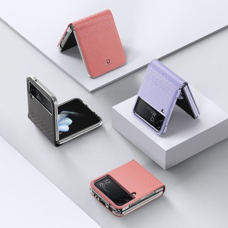 Pouzdro Dux Ducis Bril pro Samsung Galaxy Z Flip4 se zadním krytem flip wallet fialové