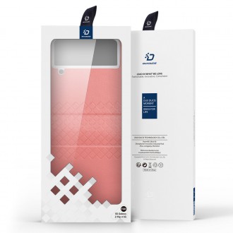 Pouzdro Dux Ducis Bril pro Samsung Galaxy Z Flip4 se zadním krytem flipové peněženky růžové
