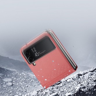 Pouzdro Dux Ducis Bril pro Samsung Galaxy Z Flip4 se zadním krytem flipové peněženky růžové