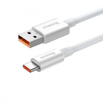 Rychlý nabíjecí kabel Baseus Superior Series USB-A - USB-C 100W 480Mbps 2m bílý